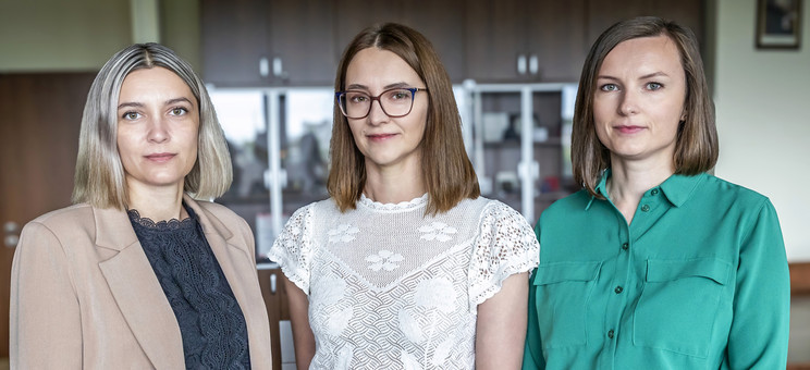 Od Lewej: dr Maryna Bulakh, dr inż. arch. Monika Szopińska-Mularz, dr inż. Sabina Ziembowicz, 
